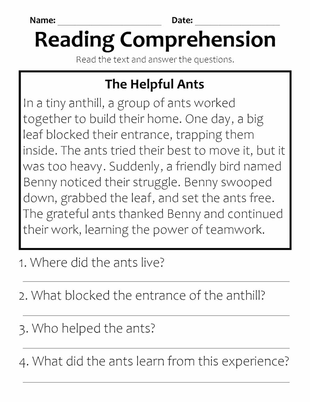 The Helpful Ants